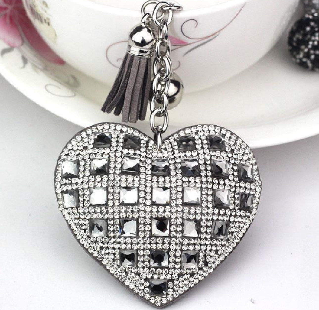 Wholesale 3D Bling Plush (Cross Your Heart) Keychain Charms