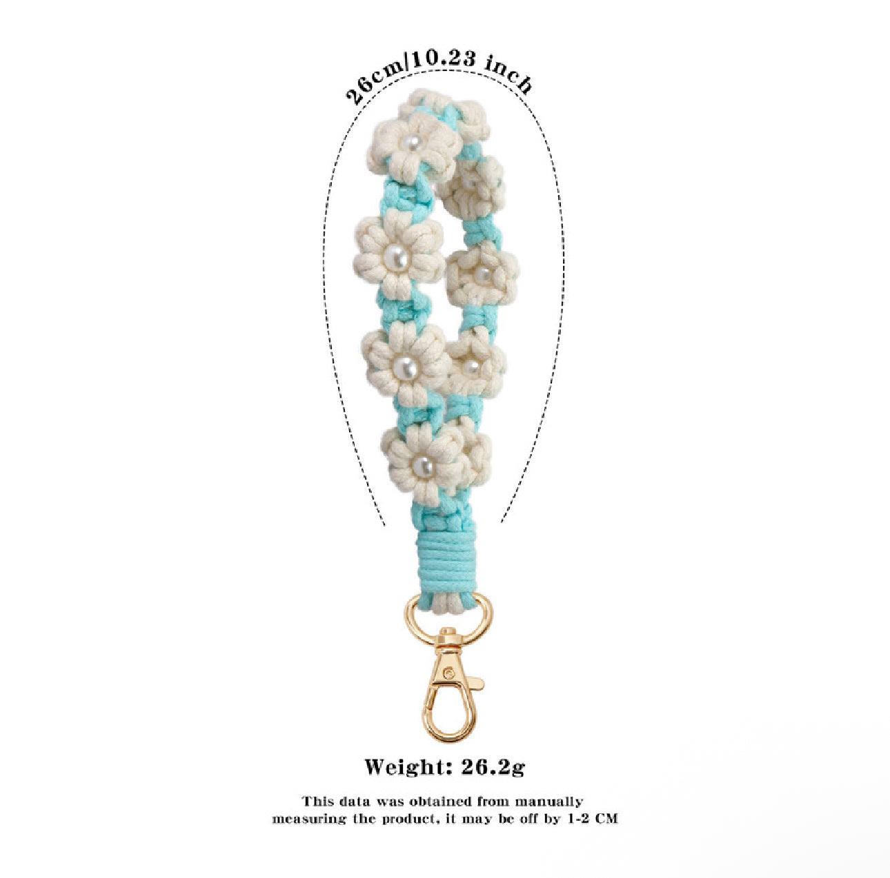 Wristlet Keychains (Daisy Flower Macrame)