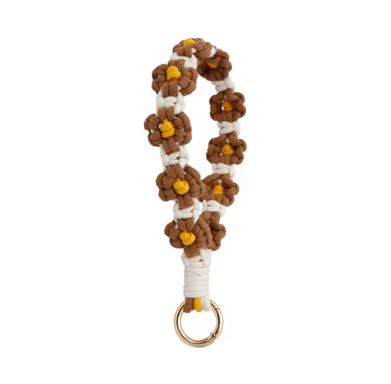 Wristlet Keychains (Daisy Flower Macrame)