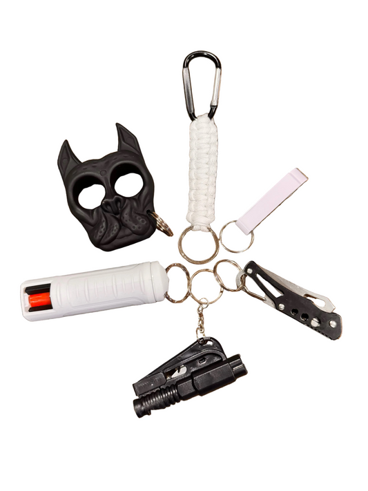 (Kendall) Men Safety Keychains (White)