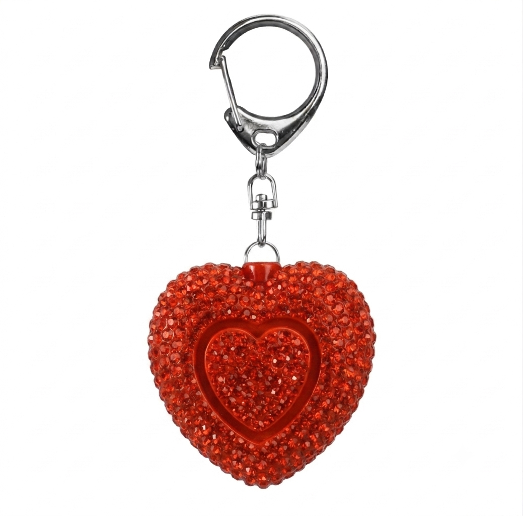 WHOLESALE BLING ALARM/FLASHLIGHT (Bling Heart )