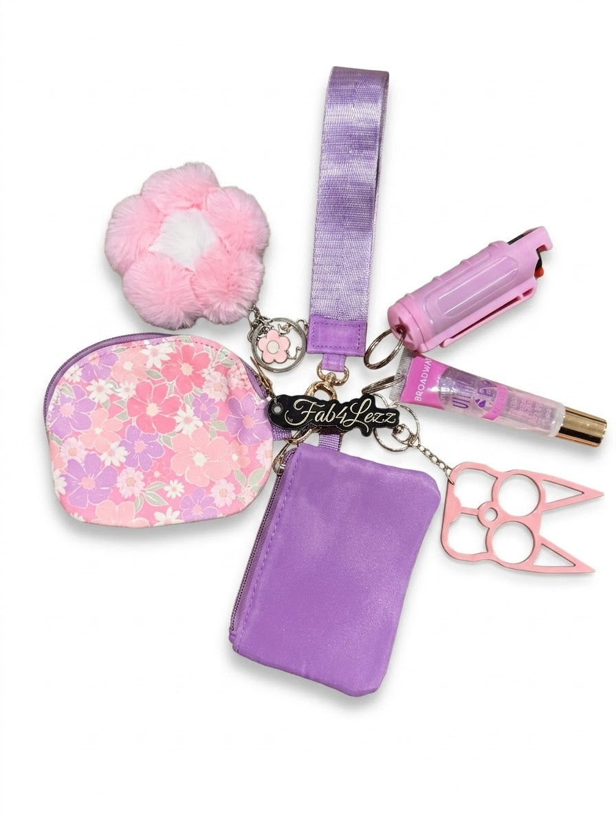 Daisy Lilac Pouch Wallet Set