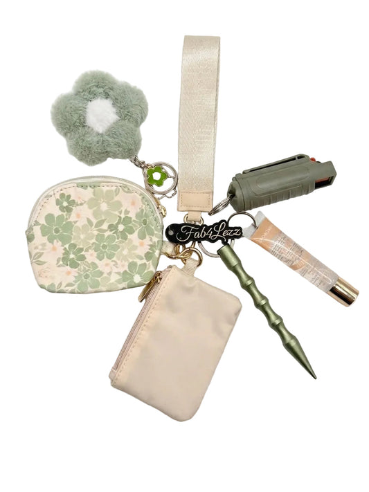 Daisy Cream Pouch Wallet Set
