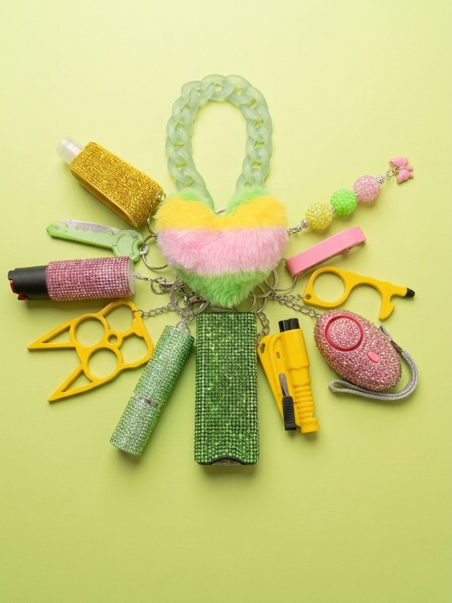 Link Ice Lime Green Safety Keychain