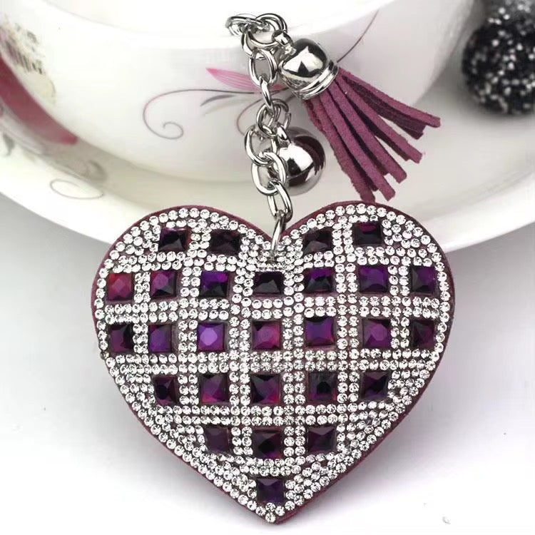 Wholesale 3D Bling Plush (Cross Your Heart) Keychain Charms