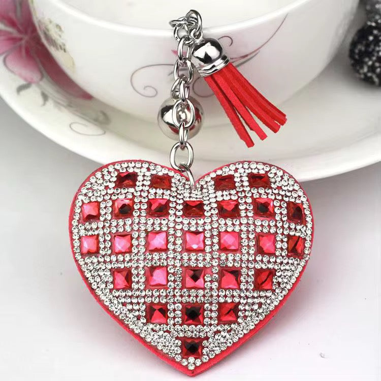 Wholesale 3D Bling Plush (Cross Your Heart) Keychain Charms