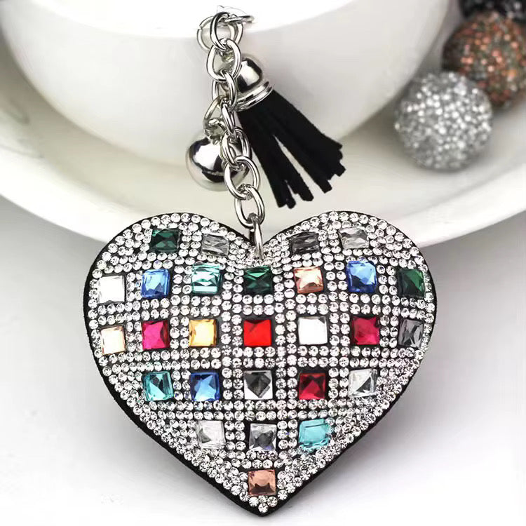 Wholesale 3D Bling Plush (Cross Your Heart) Keychain Charms
