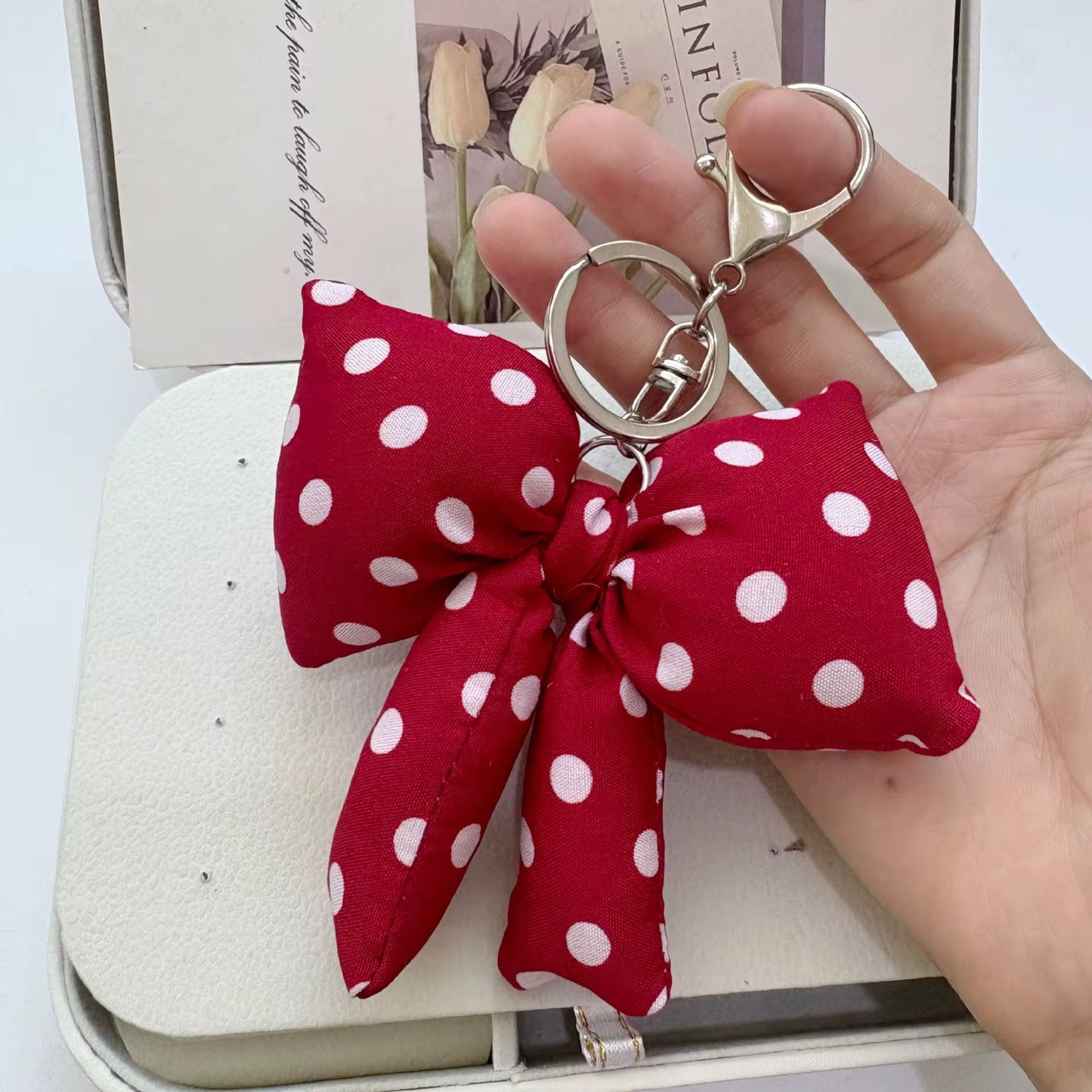 Wholesale Puff Bows Keychain Charms