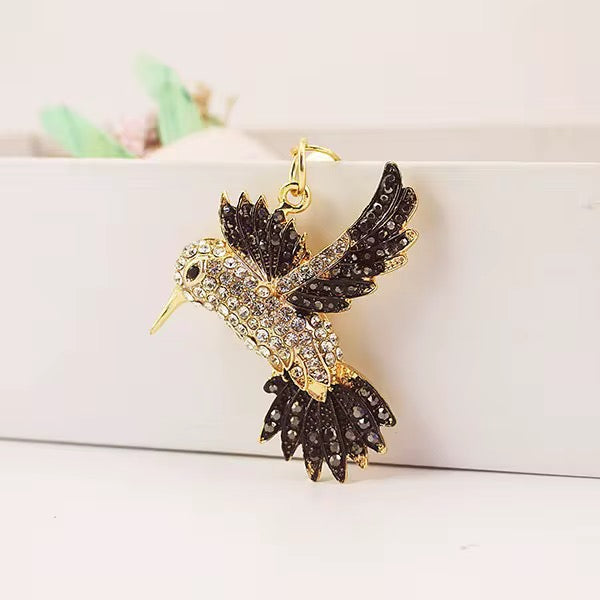 Wholesale 3D Bling Hummingbird Keychain Charms