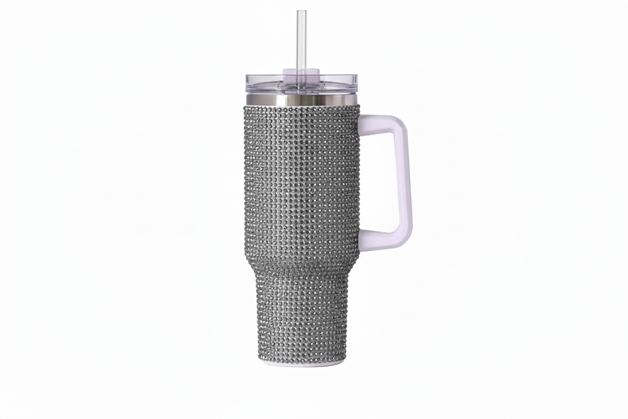 40 oz Bling Tumblers With Straw