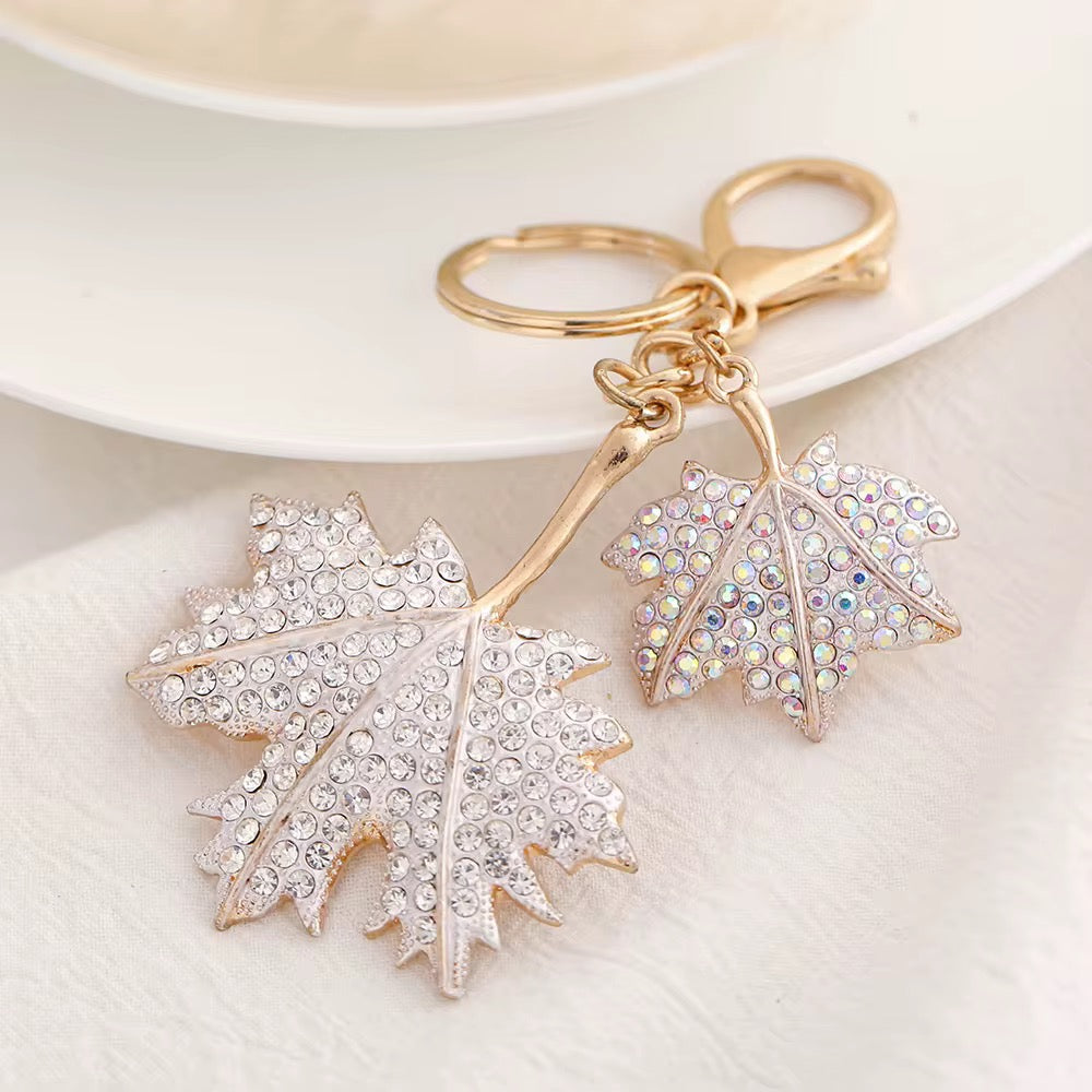 Wholesale Bling Leaf Keychain Charms