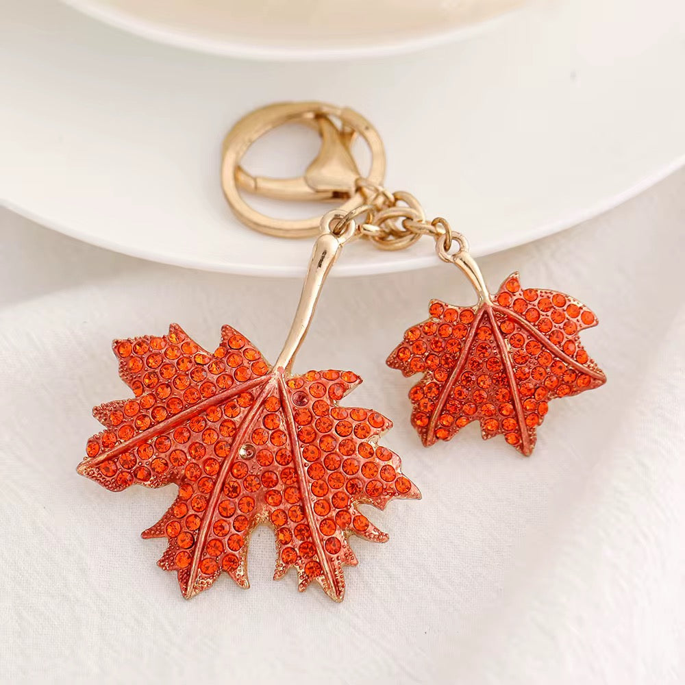 Wholesale Bling Leaf Keychain Charms