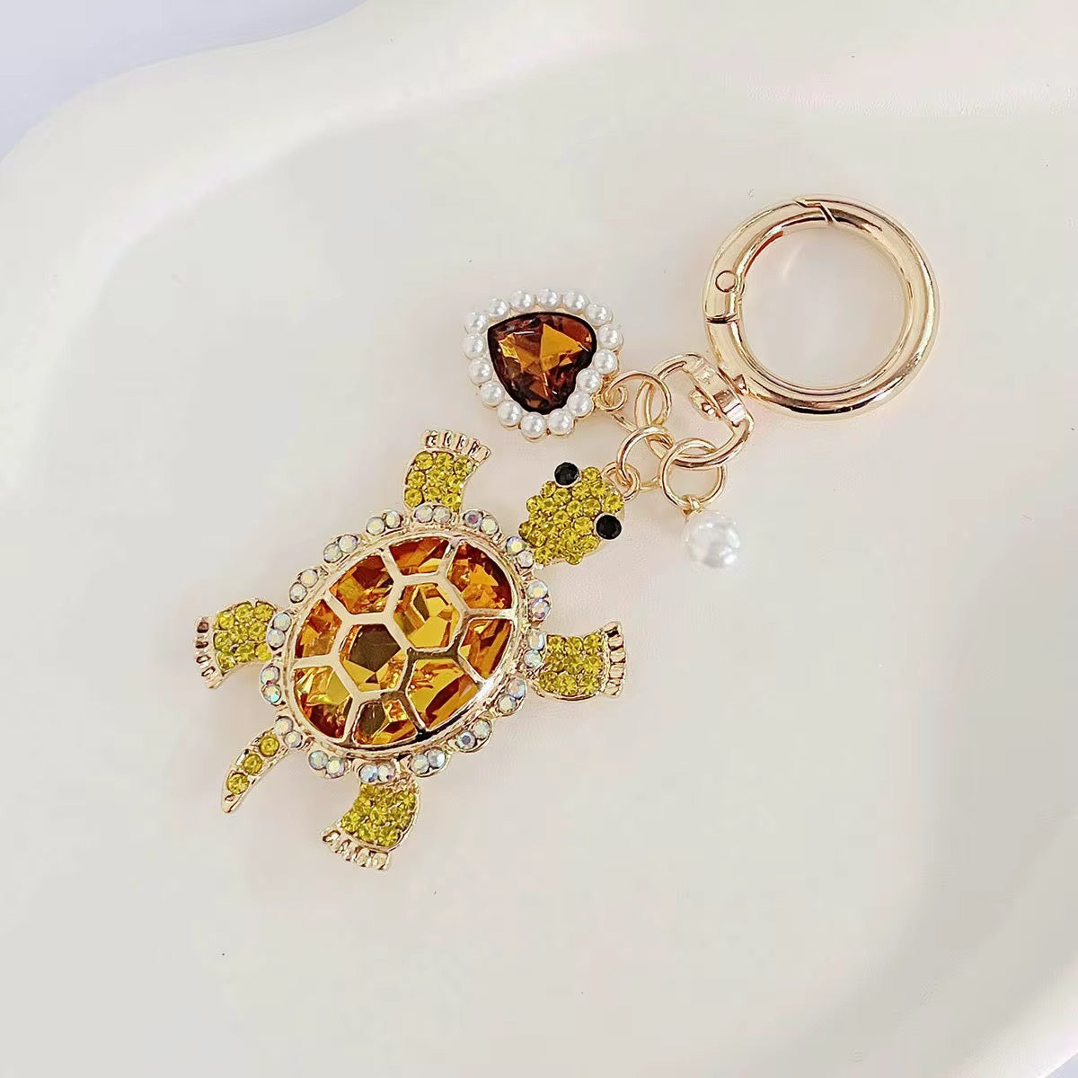 Wholesale Bling Turtle Keychain Charms