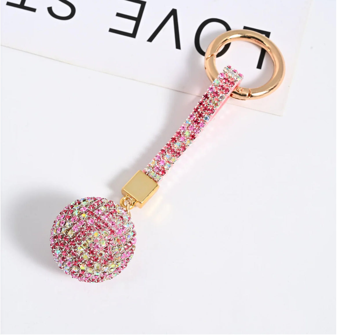 Wholesale 3D Disco Ball Keychain Charms