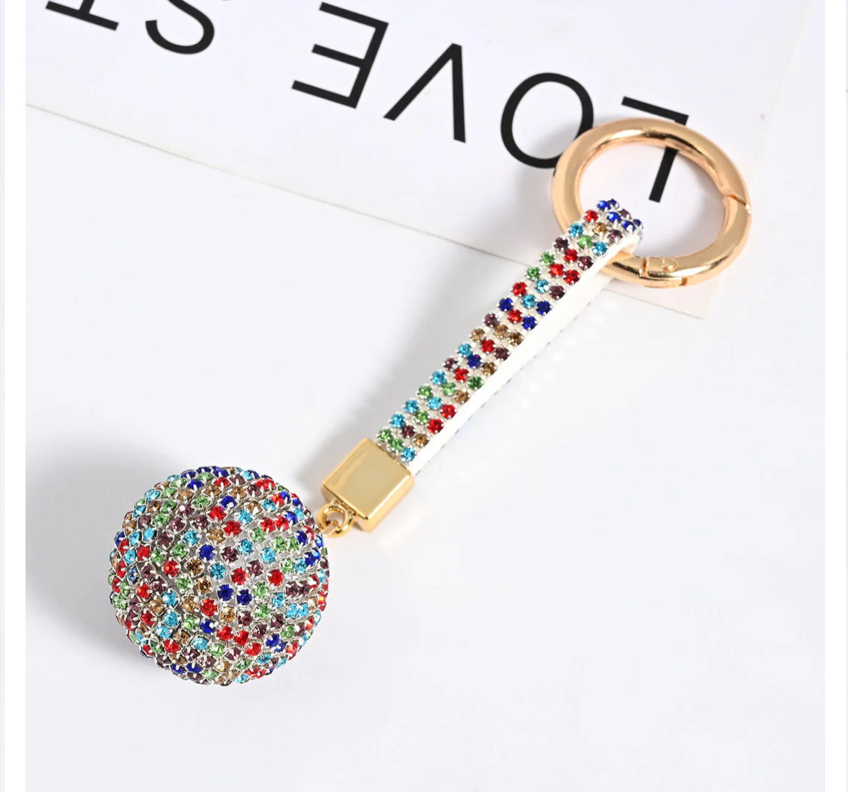 Wholesale 3D Disco Ball Keychain Charms