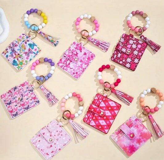 Beaded Wallet Keychains